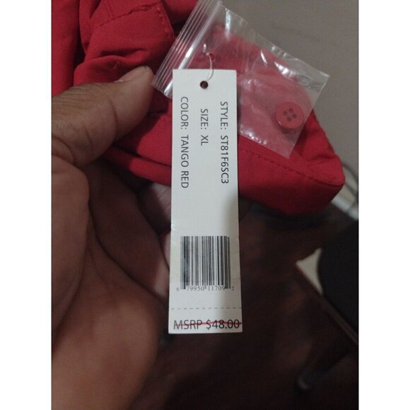 NWT Zac & Rachel Women's Long Sleeve Button-Down Red Collar Shirt Size XL New - Picture 3 of 10